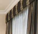 Pelmet and block out curtains and sheer curtains