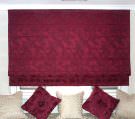 Red soft roman blinds