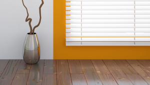 painted timber blinds